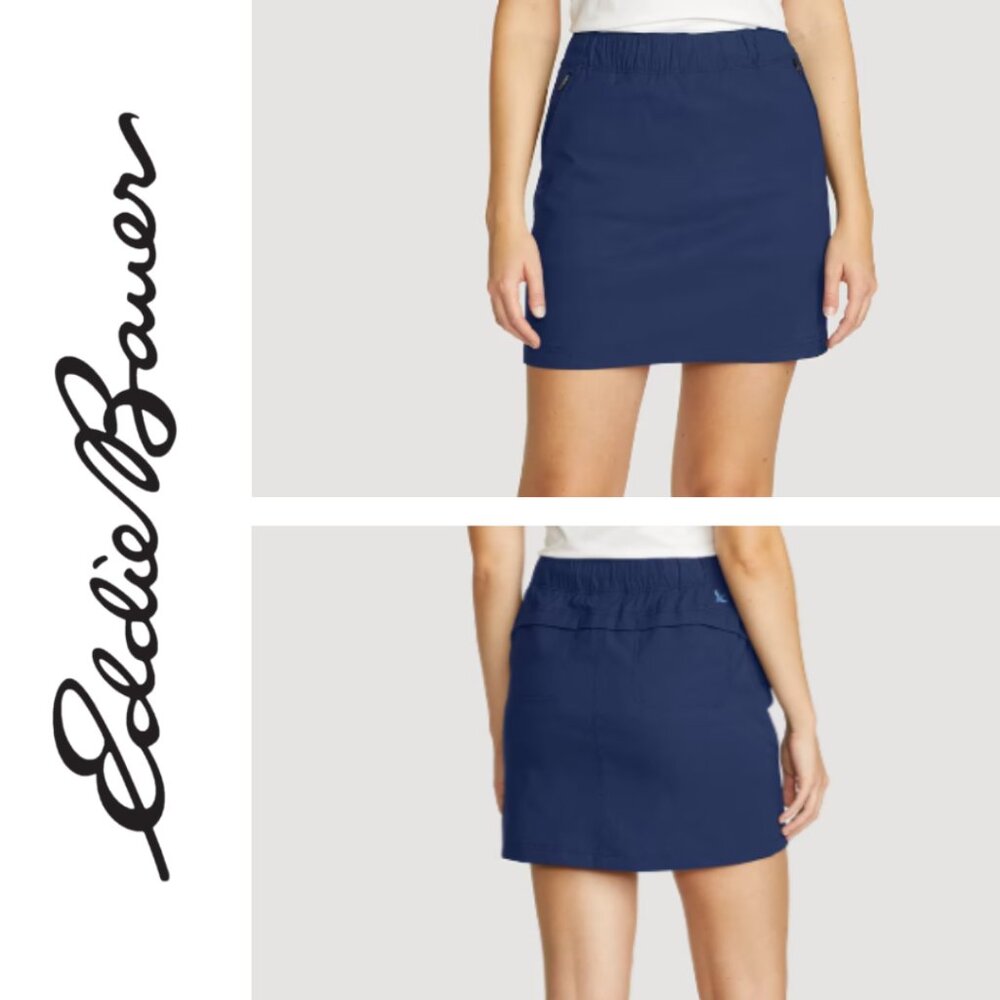 Eddie Bauer Women’s Size 8 Navy Rainier Pull-On Skort Hiking Skirt